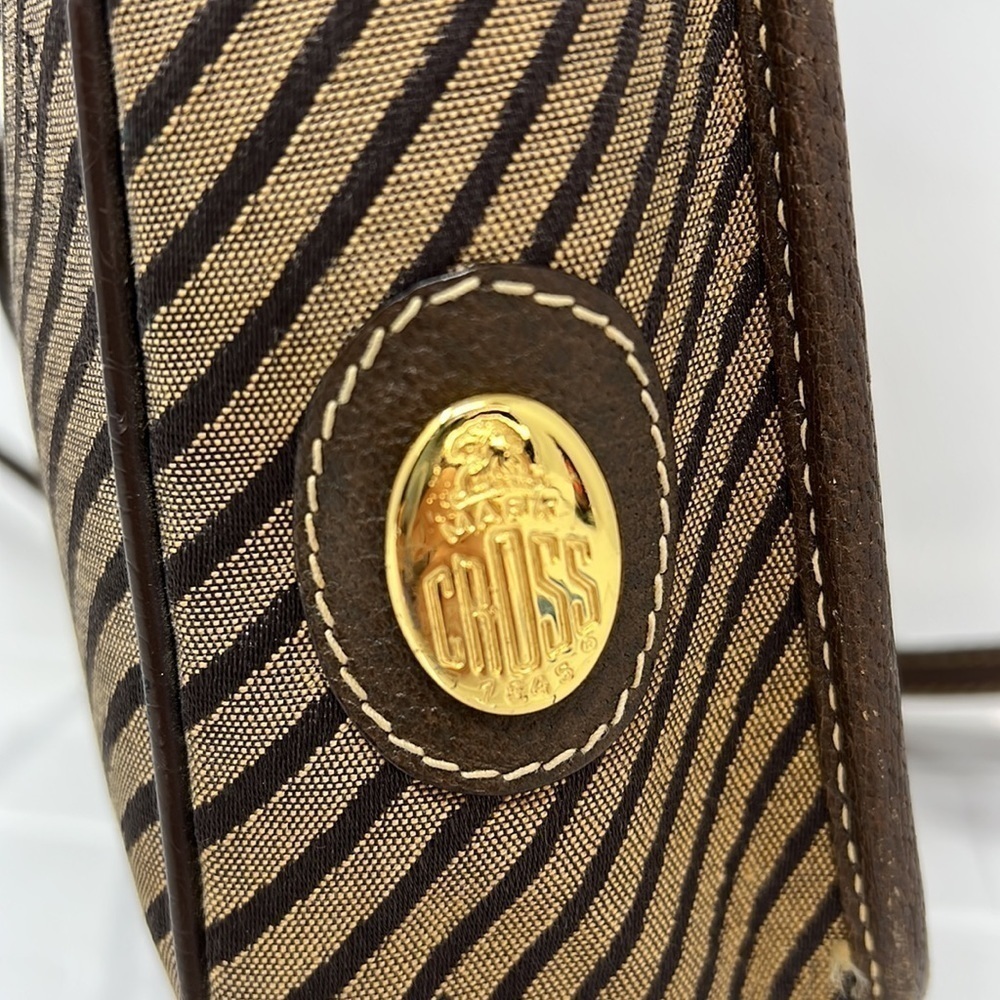 Mark Cross Canvas Logo’d Flap Turnlock Crossbody … - image 7